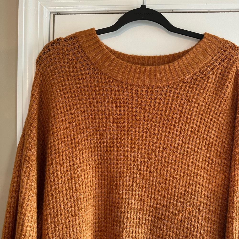 Orange Knit Sweater Large American Eagle - Picture 3 of 4